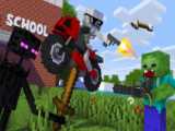 ماینکرفت انیمیشن مدرسه هیولاها ترسناک !! ربات نابودگر در ماینکرافت | Minecraft