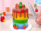 آموزش مینی کیک خوشمزه - تزیین کیک گربه مینیاتوری - بانوان آشپزی کیک