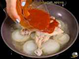 طرز تهیه مرغ بدون آب و روغنو زعفران