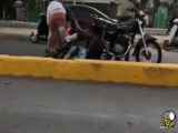 کلیپ حادثه با دوچرخه در خیابان
