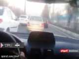 تعقیب و گریز پلیس و سارق حرفه‌ای در خیابان های تهران