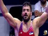 پسر طلایی ایران در مسابقات جهانی با پرچم صربستان