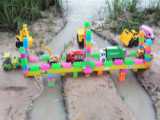 ماشین بازی کودکانه/اسباب بازی کودکانه/اسباب بازی301/ساخت پل جدید برای موشک انداز