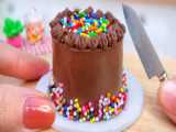 طرز تهیه کیک شکلاتی مینیاتوری - کیک و شیرینی مینیاتوری - کیک تولد