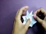 اوریگامی چتر که باز و بسته می شود  - آموزش ساخت چتر کاغذی - کاردستی