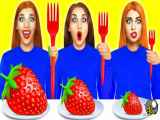 چالش خوراکی های خوشمزه و خنده دار