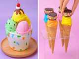 ایده های خلاقانه تزیین کیک مالیفیسنت |  مجموعه کیک عالی رنگین کمان | تزئین کیک