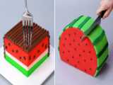 تزیین کیک طرح توت فرنگی زیبا :: تزئین کیک مینیاتوری :: کیک آرایی