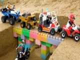 ماشین بازی کودکانه/اسباب بازی کودکانه/اسباب بازی354/ساخت پل با بلوک خانه سازی