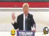 وسط سخنرانی ترامپ پریدن / جالبه