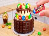 بهترین کیک شکلاتی مینیاتوری MM | ایده های شگفت انگیز تزئین کیک کوچک