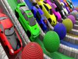 ماشین بازی با شخصیت های کارتونی - مسابقه ماشین های رنگی