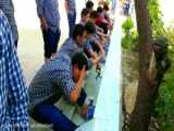 تصاویر خواندن نماز میت دسته جمعی برای شهدا در غزه