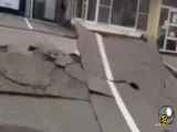 آثار زلزله در خیابان های ژاپنخبر