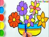 آموزش نقاشی کودکان - نقاشی زیبا - کلیپ نقاشی - نقاشی هنری پروانه زیبا