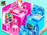 How To Make Unicorn Pink Bedroom  Rainbow Slide Pool for Pinkie Pie  DIY Min