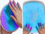 بالون رنگی - ترکیب اسلایم - اسلایم بازی جدید ؛ مخلوط کردن اسلایم شفاف و لوله ای