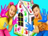 Vlad y Niki y una divertida historia para niños con fideos de colores
