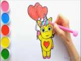 نقاشی کودکان اسب تکشاخ :: آموزش نقاشی و رنگ آمیزی ساده و زیبا :: نقاشی آسان