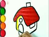 نقاشی خانه ساده برای کودکان | آموزش نقاش قوری کودکانه