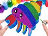 Satisfying Video l How to make rainbow sheep  grass With Kinetic Sand Cutting