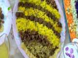 طرز تهیه پلو مخلوط سریع (بادمجون پلو)