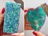 صابون آبی قلبی قالبی- زیبا ترین ویدیوهای اسلایم | مجموعه جدید برش صابون