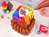 Best Ever Miniature Rainbow Square Cake Decorating  Birthday Square Cake | Des
