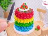 شیرین ترین کیک مینیاتوری کیوی    بهترین ایده تزیین کیک میوه ای