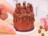 کیک مینیاتوری - بهترین روش تزئین پای شکلاتی - آشپزی مینیاتوری