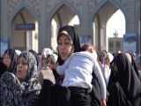 قرائت میثاق نامه مراسم عید بیعت توسط همسر شهید افغانستانی مدافع حرم