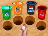 Experiment Coca  Fanta  Pepsi  Sprite vs Balloons | Crushing Crunchy  Soft Th