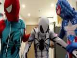 نبرد مرد عنکبوتی و اسپایدرمن ، زن عنکبوتی -spiderman - کلیپ خنده دار مرد عنکبوتی