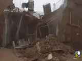 فیلم/ لحظهٔ ریزش خانهٔ قدیمی در زوارهٔ اصفهان بر اثر بارندگی