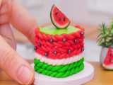 Satisfying Miniature Rainbow Mousse Cake Decorating | ASMR Cooking Mini Food