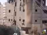لحظه سقوط مردم آواره غزه از روی ساختمان های تخریب شده توسط صهیونیست ها
