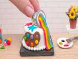 Satisfying Miniature Softest Original Rainbow Chocolate Cake Decorating | Reci