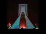 نورپردازی برج آزادی به مناسبت نکوداشت روز خرم آباد