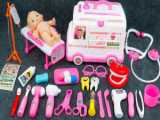 64 Minutes Satisfying with Unboxing Cute Pink Ambulance Baby Doll  Doctor Toy