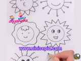 نقاشی خورشید کودکانه