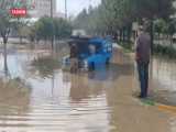 سیلاب در خیابان خیامِ مشهد