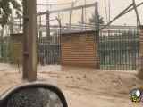 اتصال برق در ایستگاه کوه سنگی مشهد در اثر سیلاب