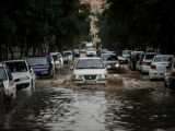 جاری شدن سیلاب در شهر ایوان در استان ایلام