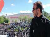 عزاداری مشهدی ها در مسیر تشییع شهید رئیسی