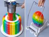 How To Make the Best Ever Colorful Cake Decoration | Most Satisfying Rainbow C