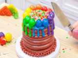 Wonderful Rainbow Oreo Fondant Cake  How To Make Miniature Rainbow CakeMin