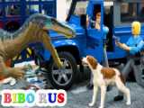 Динозавры и Полицейские машины. динозавр мультик. BIBO и Игрушки