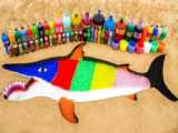 How to make Rainbow Parrotfish with Orbeez  Big Mtn Dew  Fanta  Coca Cola  Po