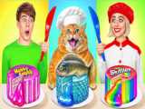 چالش غذایی - موکاچو Finger Family Song Eating Video Lollipops جدید