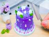 Best Of Miniature Purple Cake Decorating   Mini Chocolate Cake Recipe